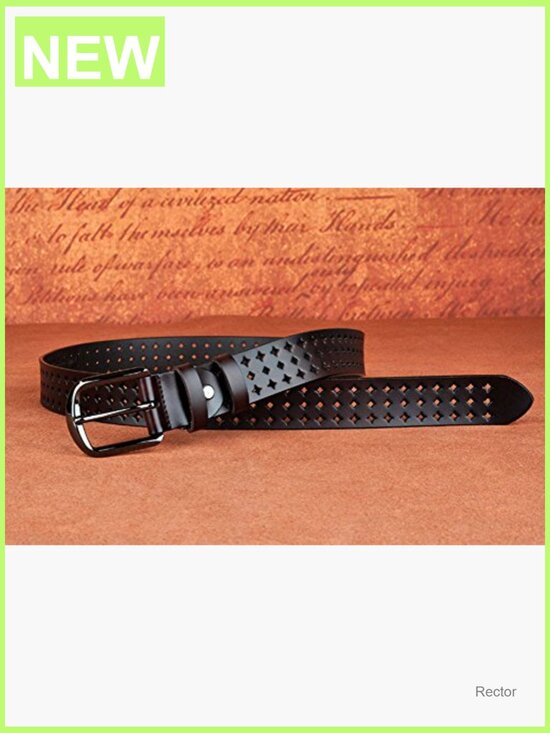 Genuine Leather Hollow Belt with Removable Buckle for Women main image 6